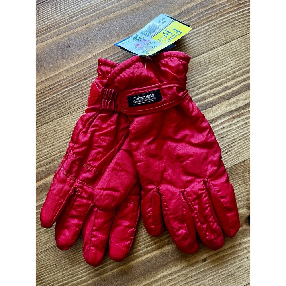 Deadstock 90s Vintage Small Red Ski Gloves Retro Thinsulate